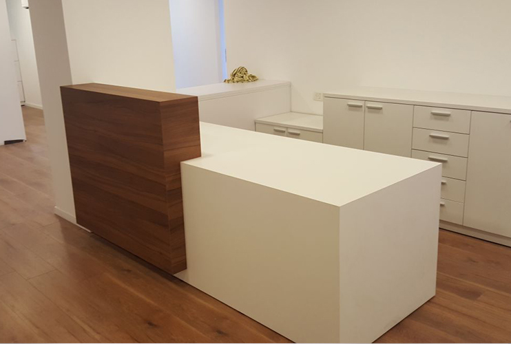 דלפק קבלה למשרד-דלפק פורמייקה משולב | מס': 2105