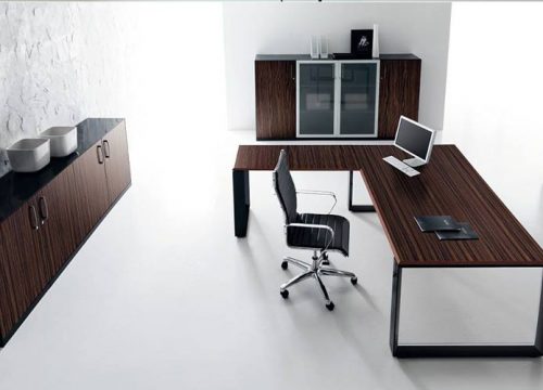 2Afuksi1302 500x360 - שולחן מנהל וארון איחסון למשרד - STAR דגם פורניר כולל אחסון תואם | מס': 1302