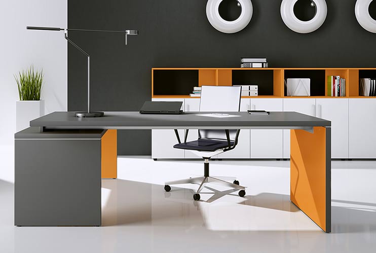 שולחן משרדי- TORIS דגם בשילוב גוונים | מס': 3007