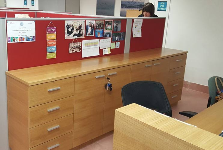ארון איחסון למשרד – ארונית איחסון בפורניר | מס': 1309