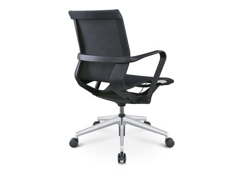 PR רשת שחור גב בינוני ישיבות 500x360 - כסא לחדר ישיבות דגם PR רשת שחור גב בינוני מס. 470